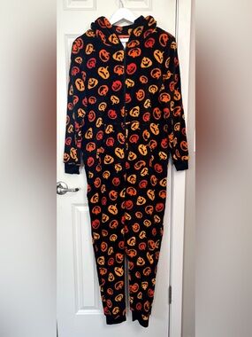 Pillow Talk Halloween Pumpkin Hooded Onesie